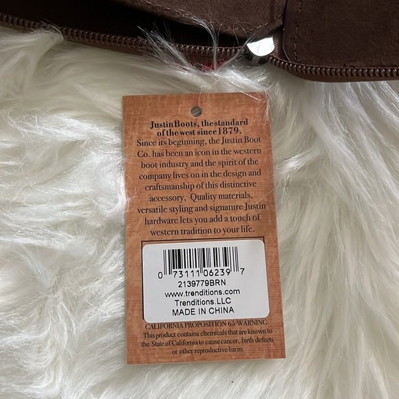 🆕 Justin Boots Jewelry Organizer Zipper Bag Pouch Travel - Picture 6 of 8